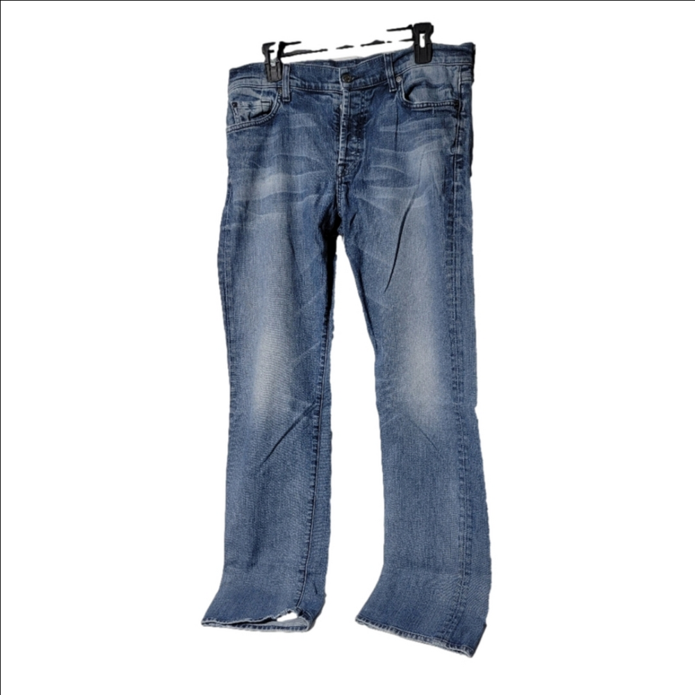 7 FOR ALL MANKIND Mens STANDARD Straight Leg Button-fly Jeans 36x33